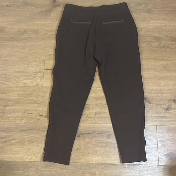 Athleta | Venice Heathered Pintuck Pant brown Women’s size SP S petite stretch - Picture 6 of 9